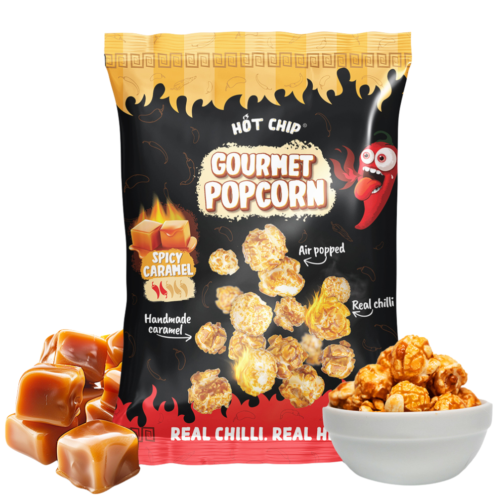 Hot Chip Popcorn Spicy Caramel 17 x 120g