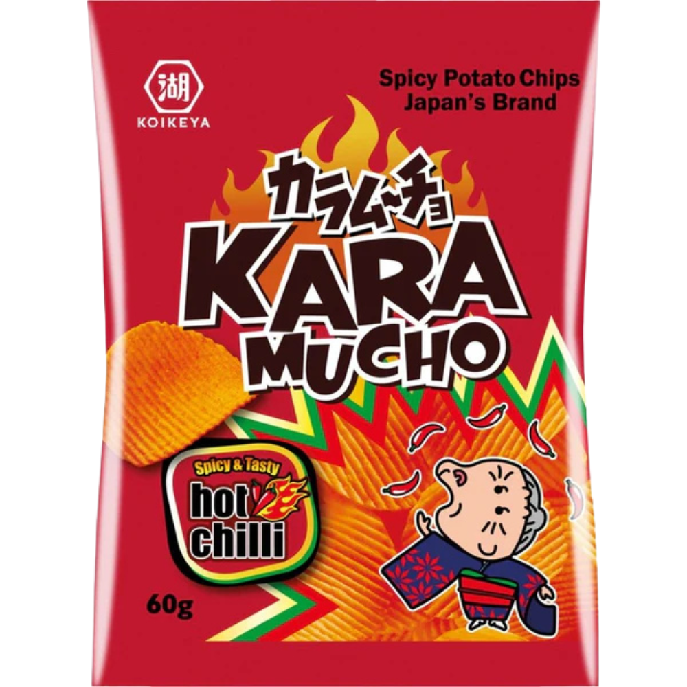 Karamucho Potato Chips Hot 12 x 60g DDM 2025-09
