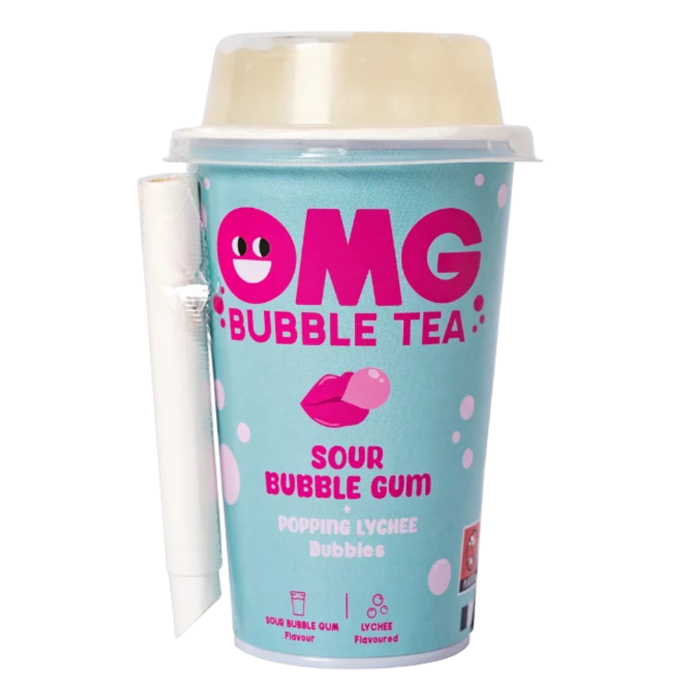 OMG Bubble Tea Sour Bubble Gum Lychee 10 x 265ml
