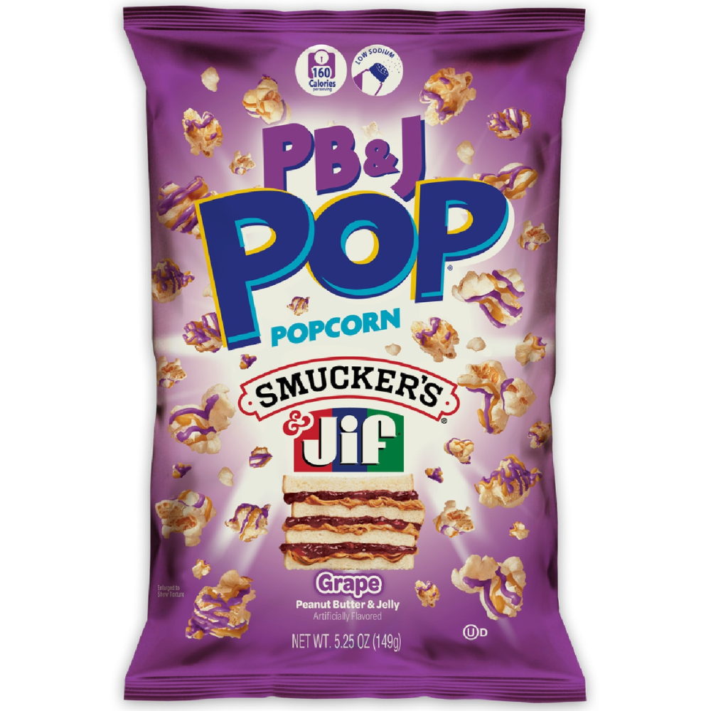 Candy Pop Popcorn Peanut Butter & Jelly Grape 12 x 149g