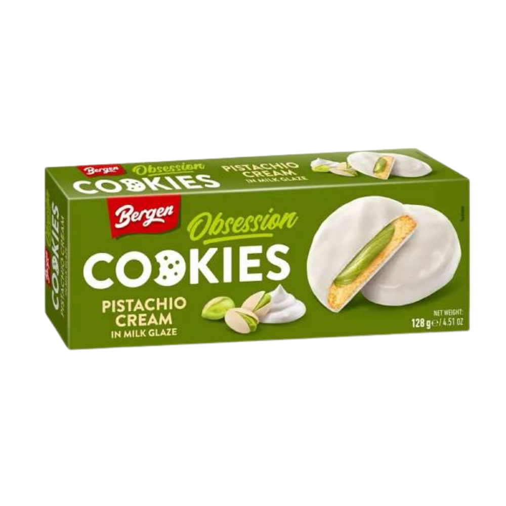 Bergen Pistachio Cream Milk Glaze Cookie 18 x 128g