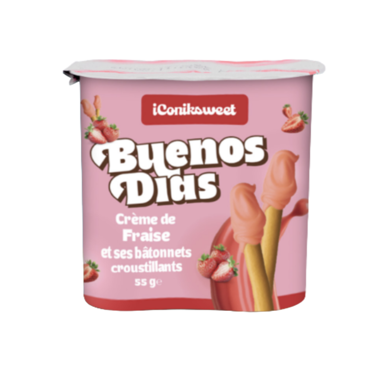 Buenos Dias Strawberry Cream Sticks 24 x 55g