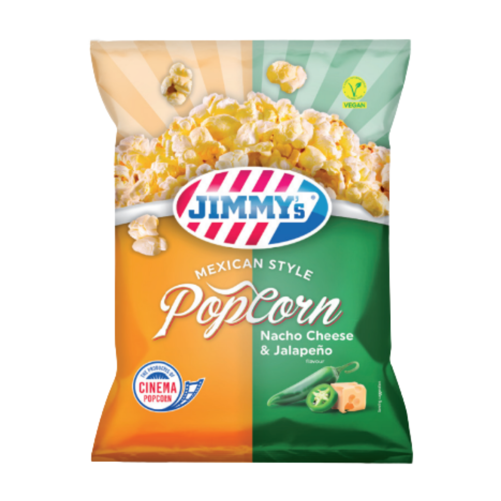 Jimmy's Popcorn Nacho Cheese & Jalapeno 12 x 90g