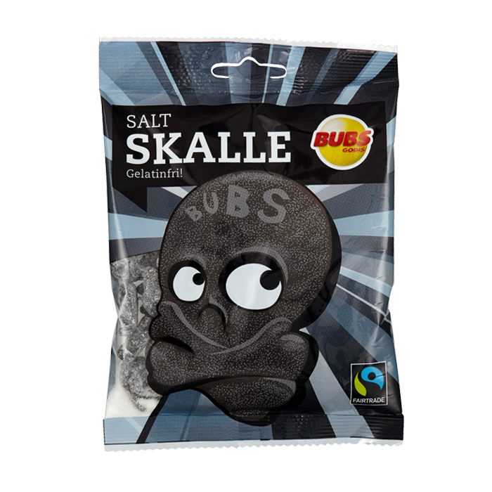 Bubs Godis Skulls Salty Liquorice 16 x 90g