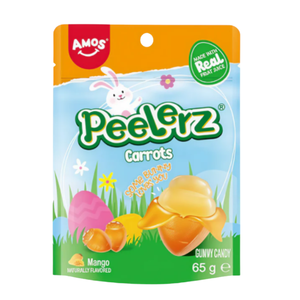 Amos Peelerz Gummy Carrots Easter 24 x 65g