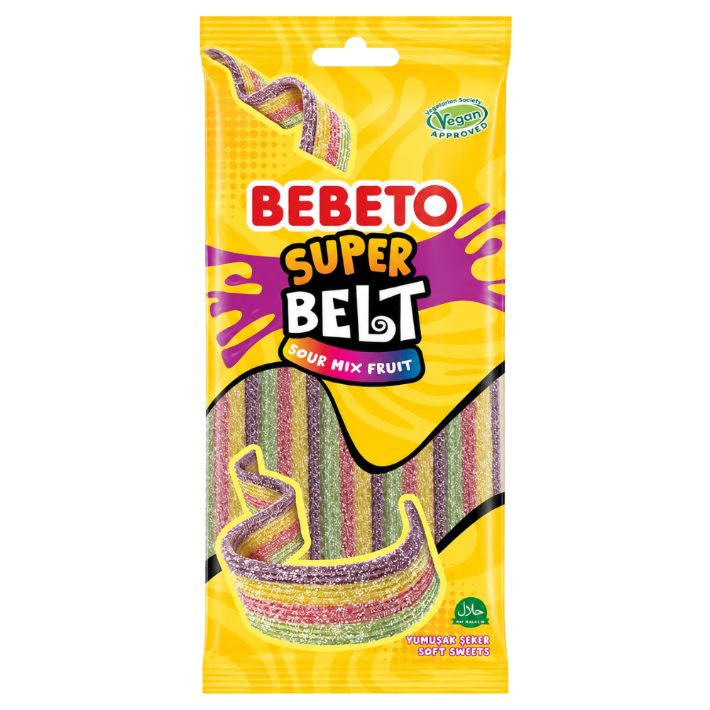 Bebeto Super Belt Fizzy Mix Fruit 12 x 75g