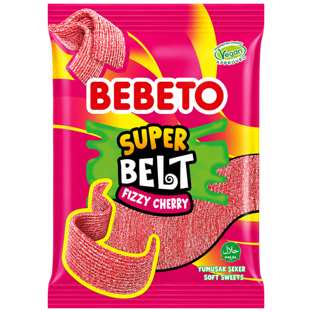 Bebeto Super Belt Fizzy Cherry 32 x 135g