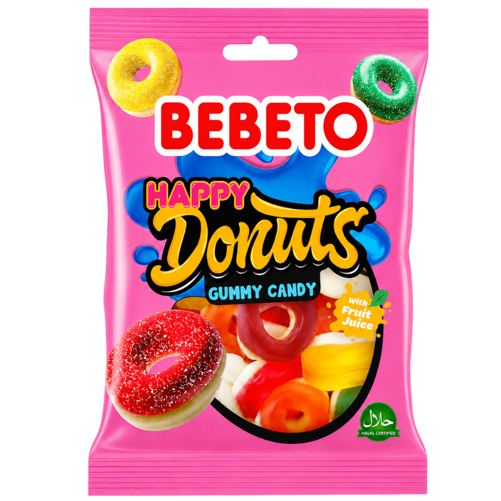 Bebeto Jelly Happy Donuts 12 x 80g
