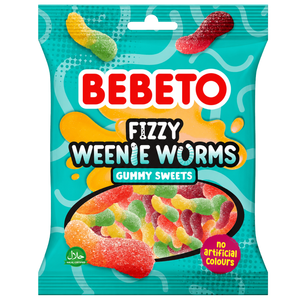 Bebeto Fizzy Weenie Worms 10 x 150g