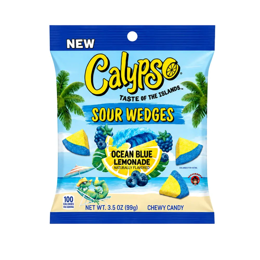 Calypso Sour Wedges Ocean Blue Lemonade 12 x 99g