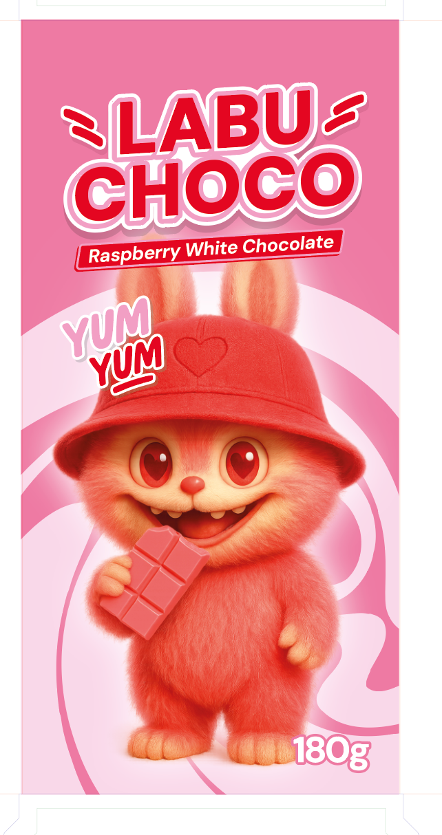 Labu Choco White Chocolate Raspberry 10 x 180g