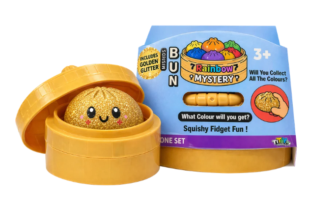 Squishy Glitter Bun Toy Big 12 x 1 pc