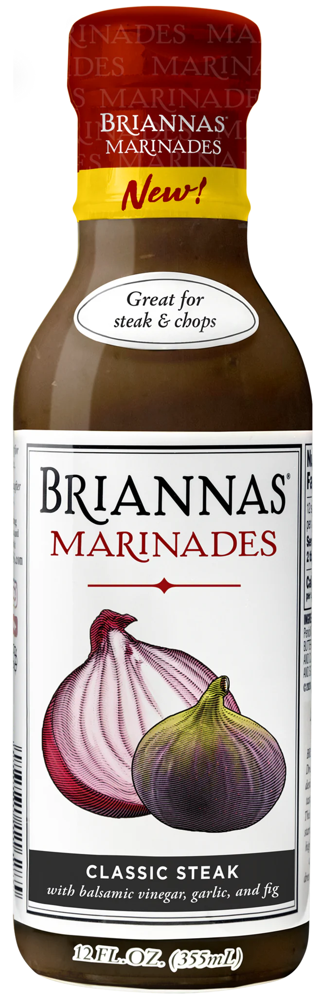 Briannas Marinades Classic Steak With Balsamic Vinegar & Garlic & Fig 6 x 355ml DDM 2025-09