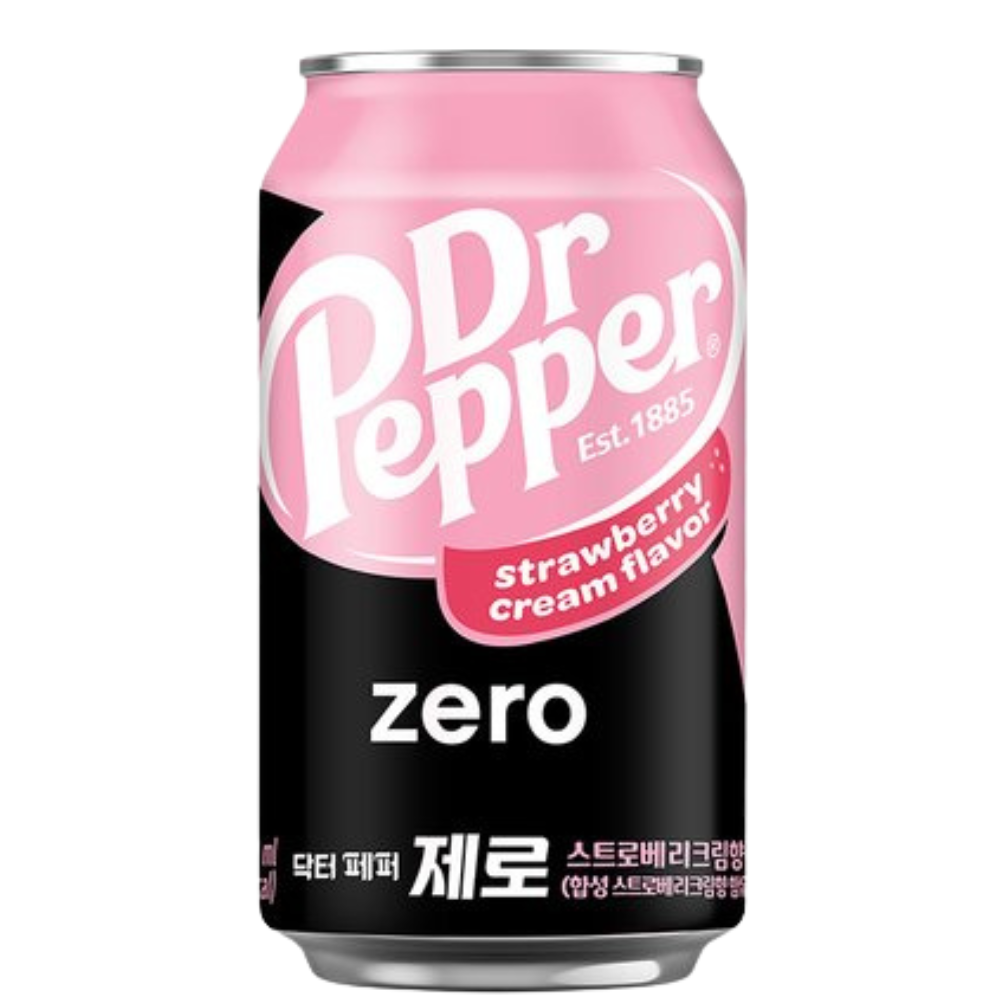 Dr Pepper Zero Strawberry Cream Flavor 24 x 350ml