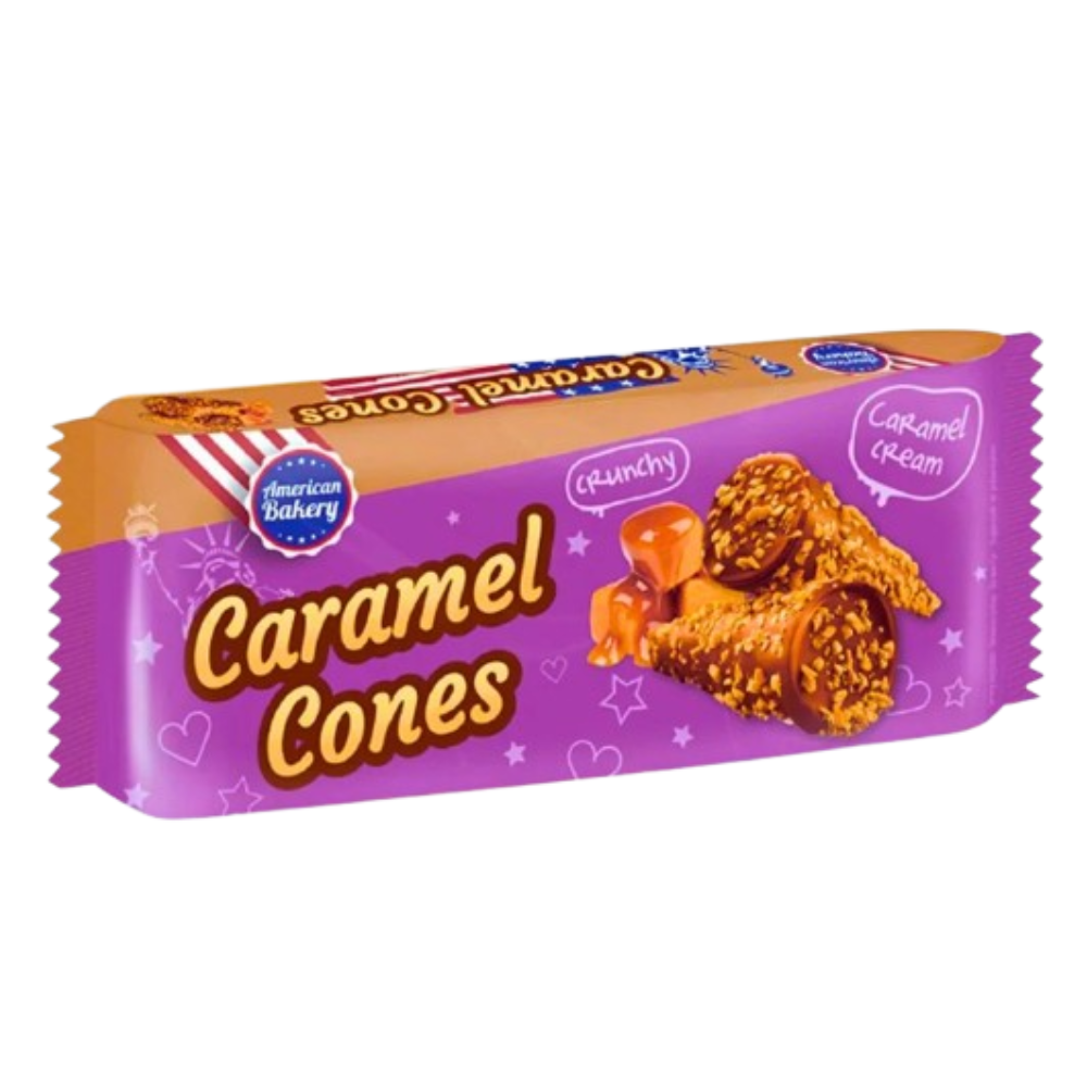 American Bakery Cones Caramel 24 x 112g