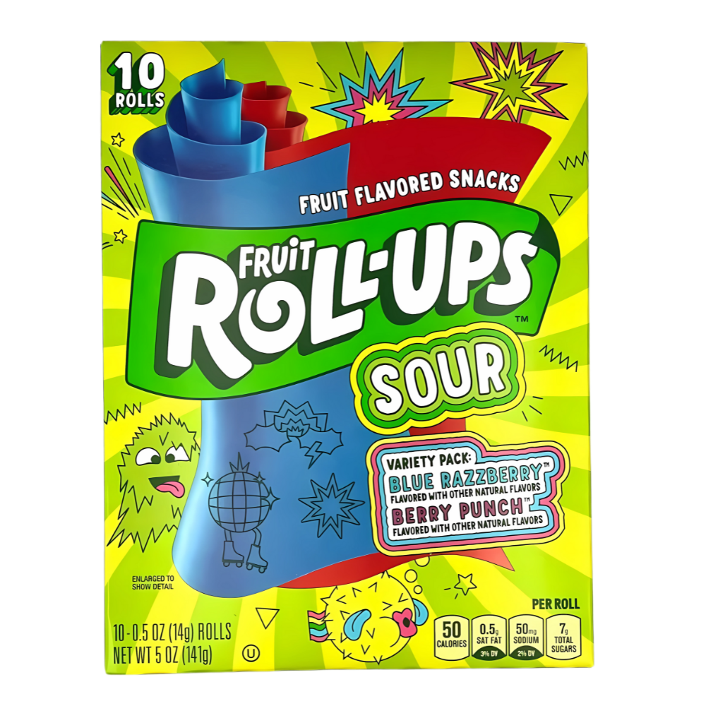Betty Crocker Fruit Roll-Ups Sour 10 x 141g