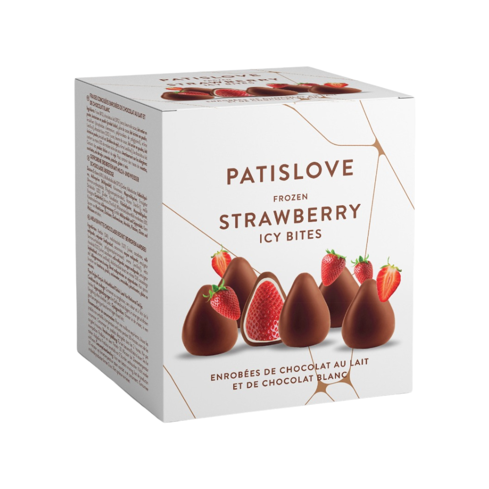 Patislove Frozen Milk & White Chocolate Strawberry 12 x 130g