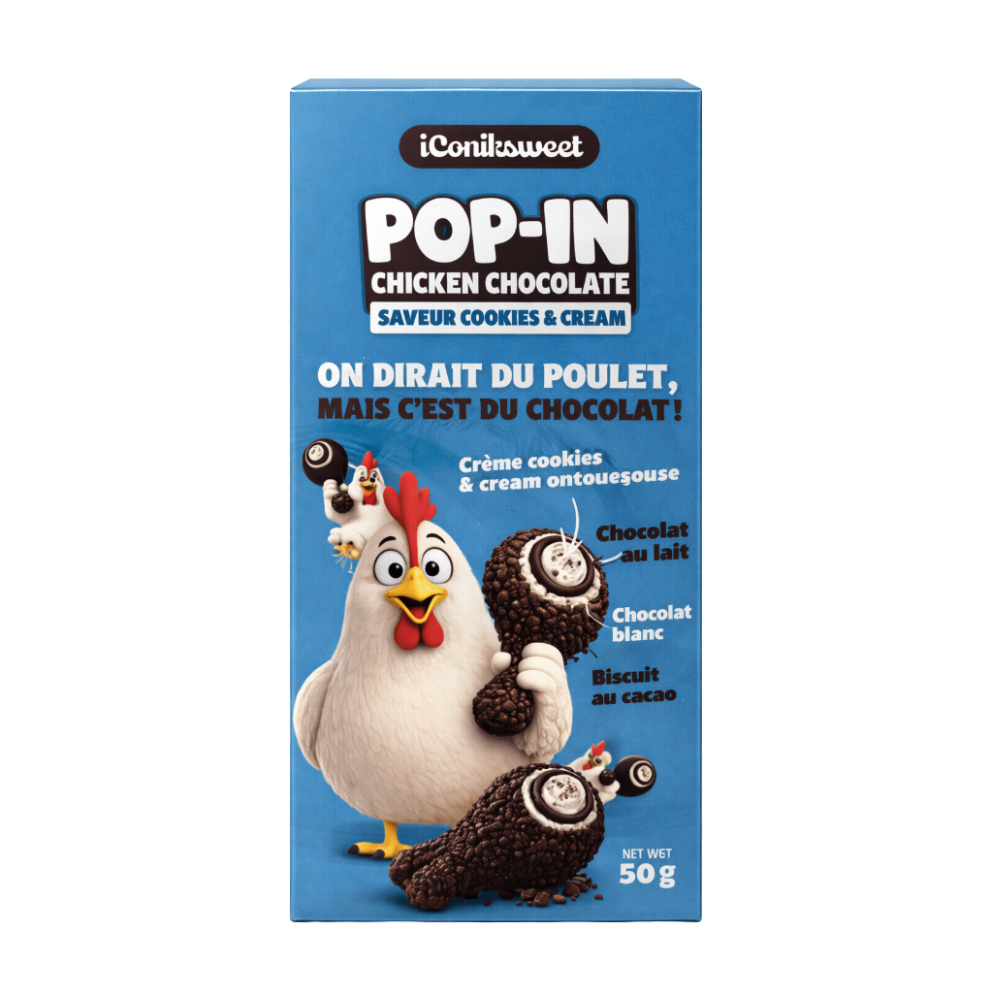 Iconiksweet Pop-In Chicken Cookies Cream 12 x 50g