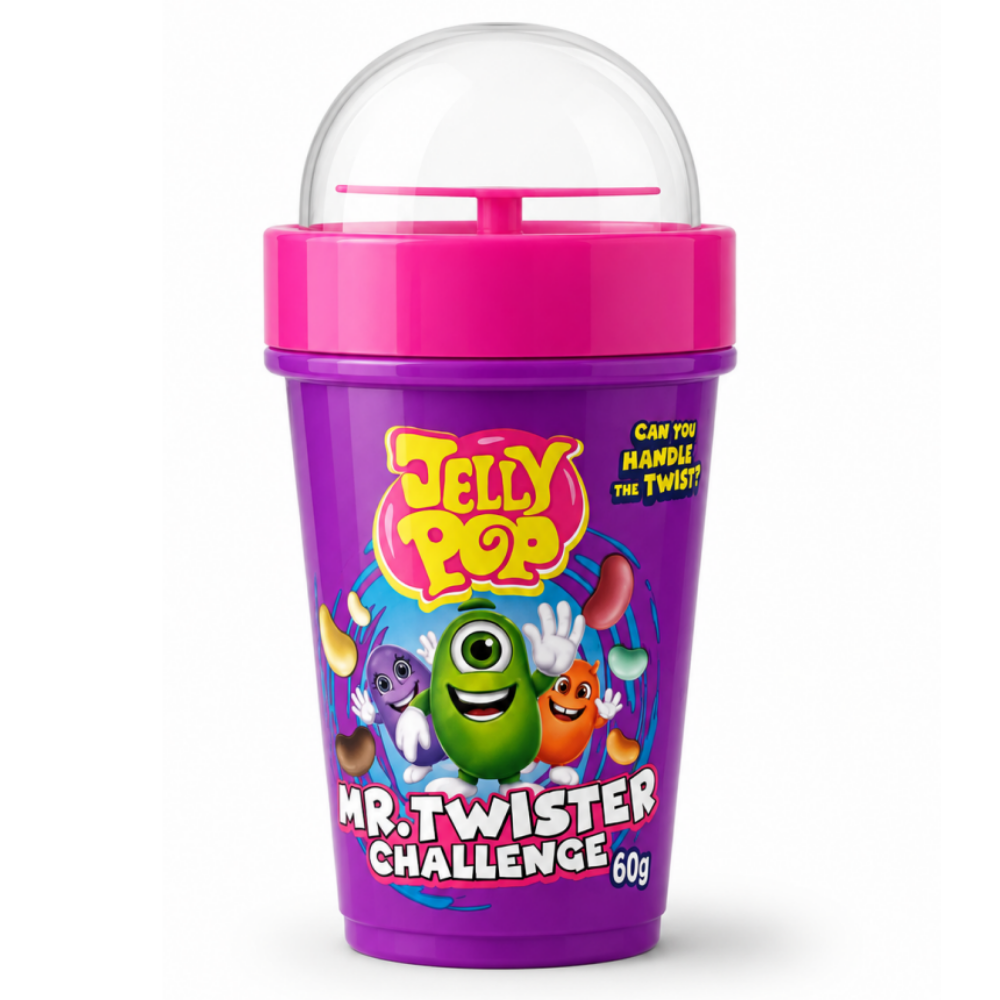 Hot Chip Jelly Pop Mr. Twister Challenge Spin Cup 12 x 60g