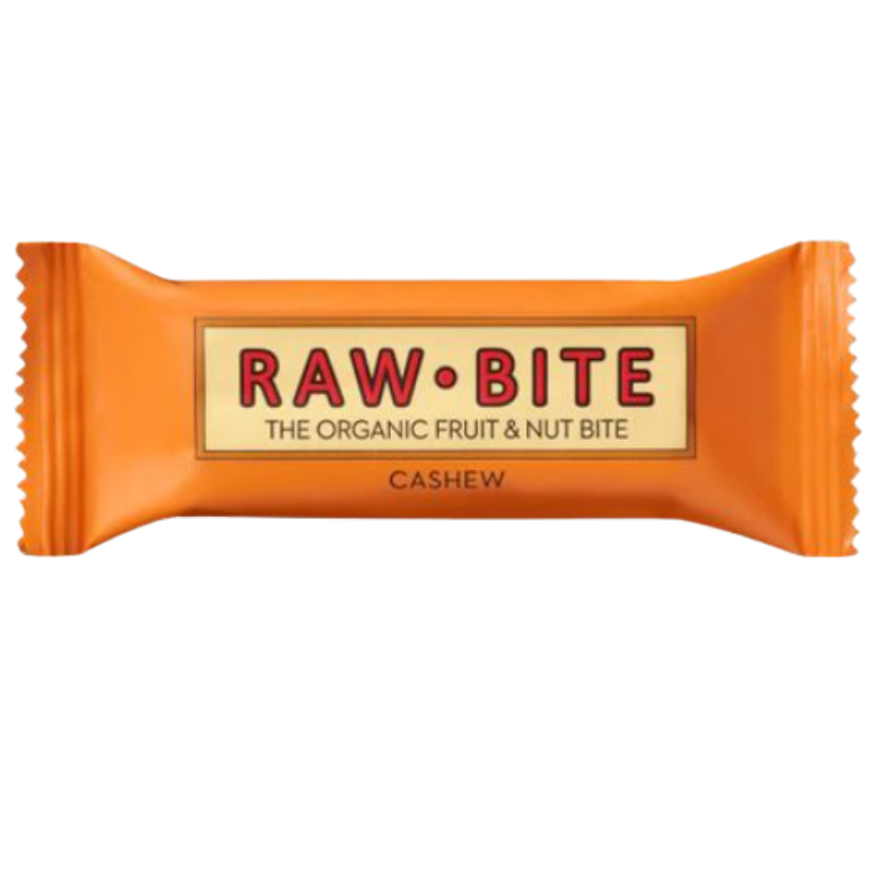 Rawbite Organic Fruit & Nut Cashew 12 x 50g DDM 2026-11