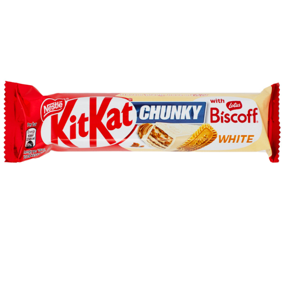 Nestle Kit Kat Chunky White with Lotus Biscoff Bar 24 x 42g
