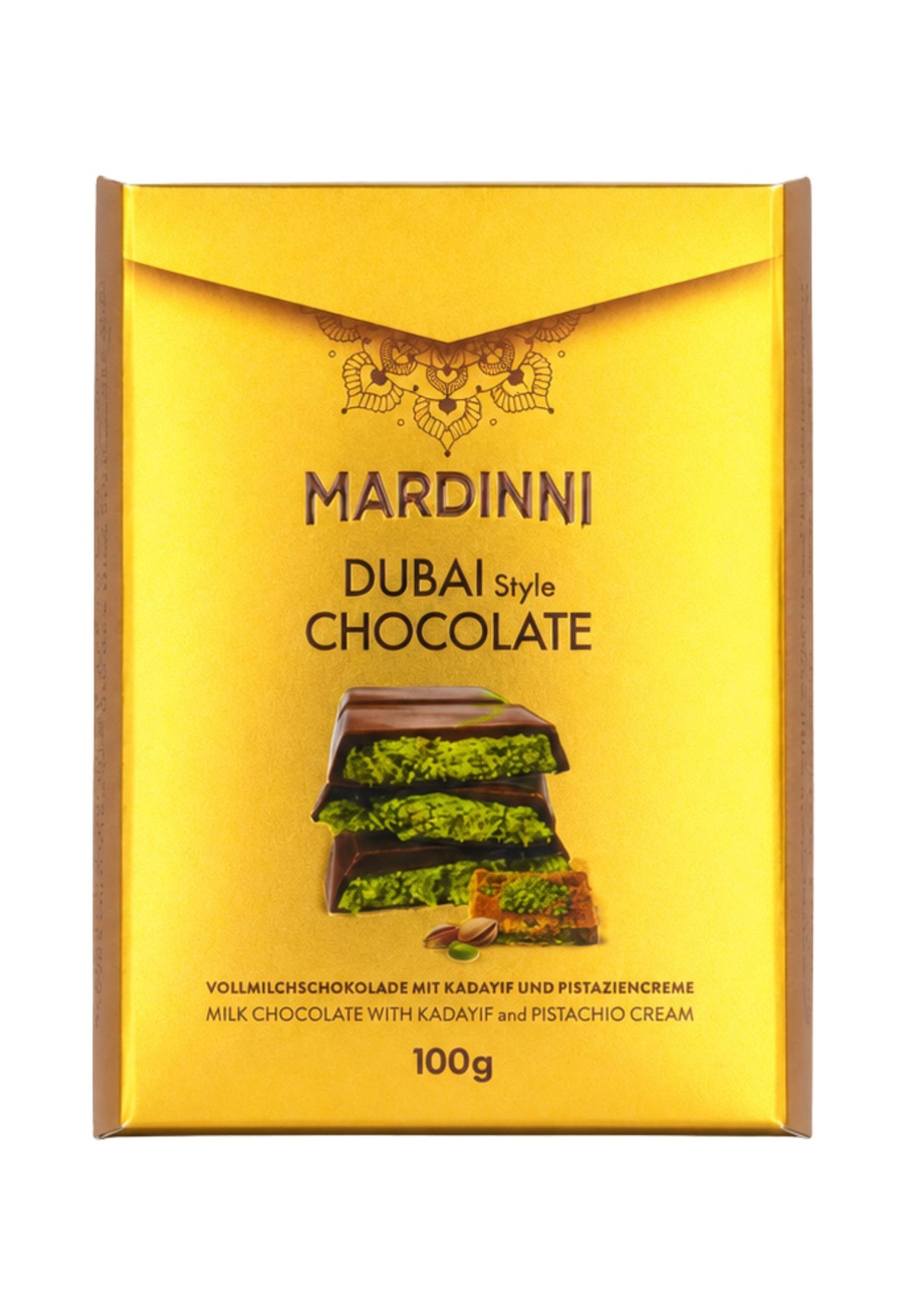 Mardinni Dubai Chocolate With Kunafa & Pistachio Cream 12 x 100g