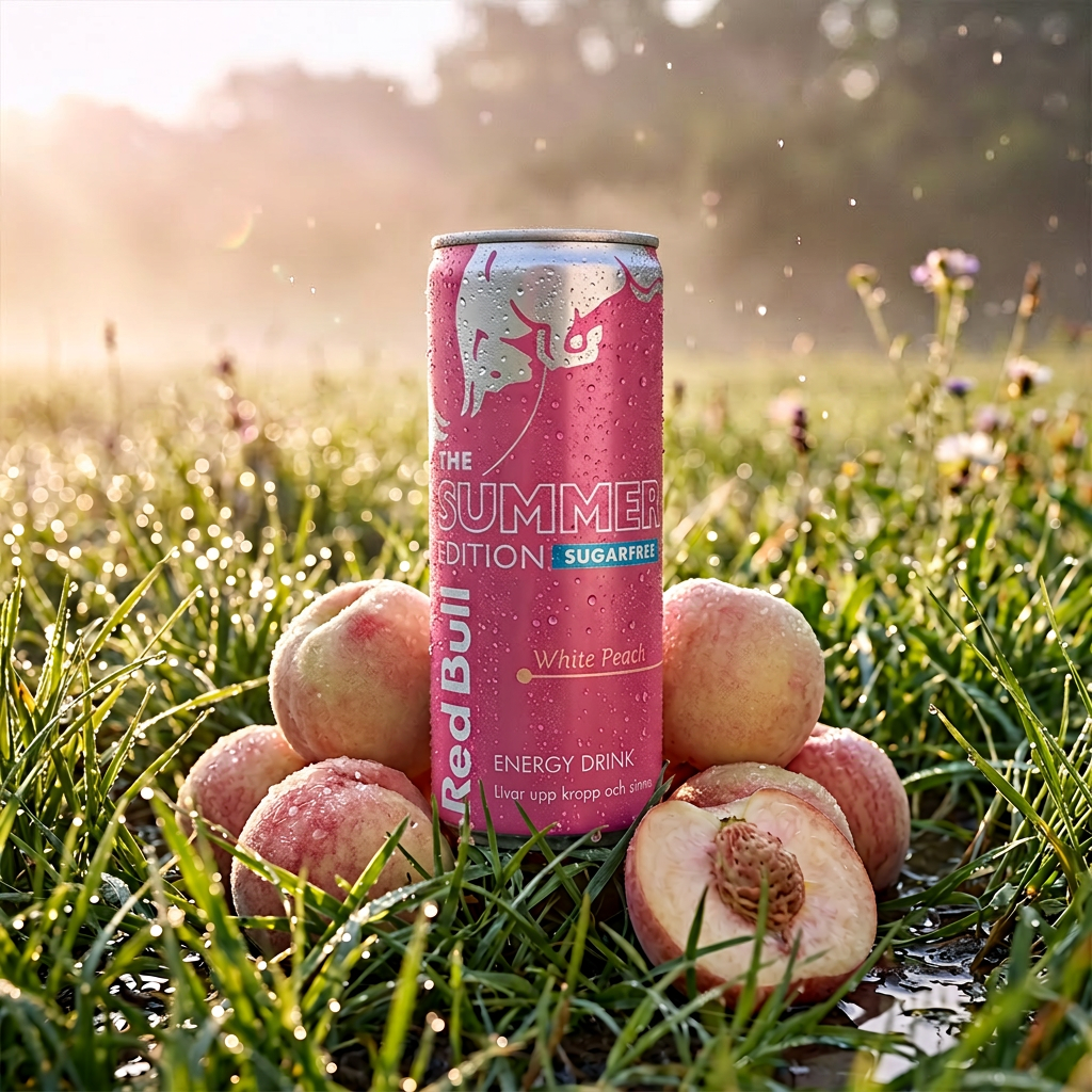 Red Bull Energy Drink The Summer Edition Sugarfree White Peach 24 x 250ml