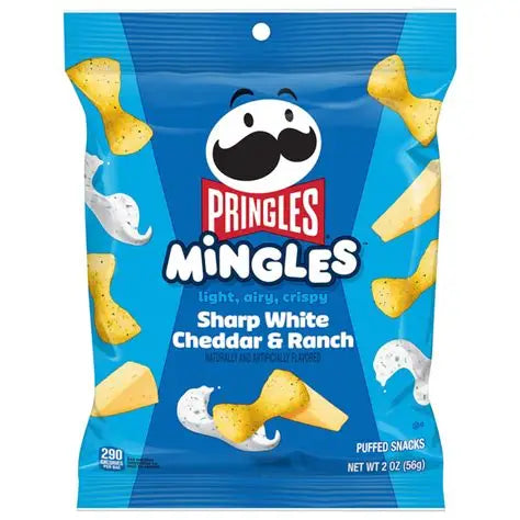 Pringles Mingles Sharp White Cheddar & Ranch 6 x 56g
