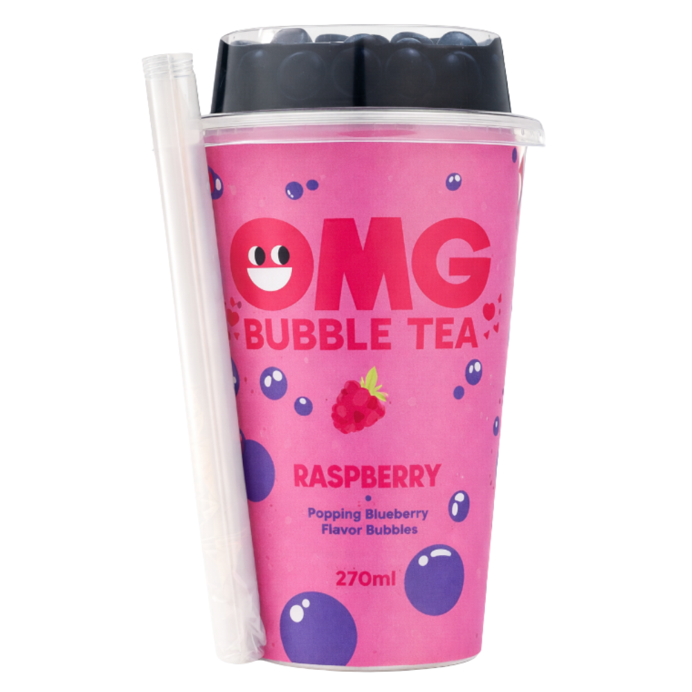 OMG Bubble Tea Raspberry and Blueberry 10 x 265ml