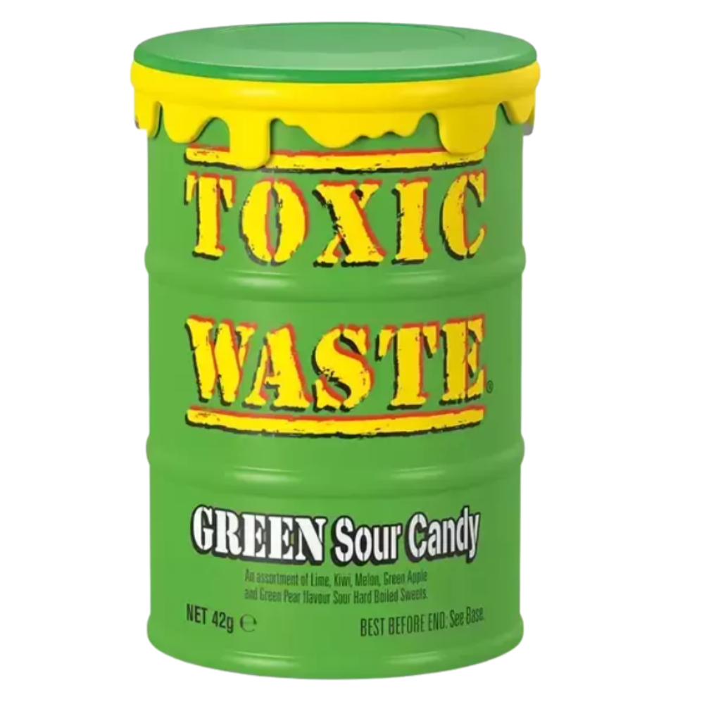 Toxic Waste Green Sour Candy Drum 12 x 42g