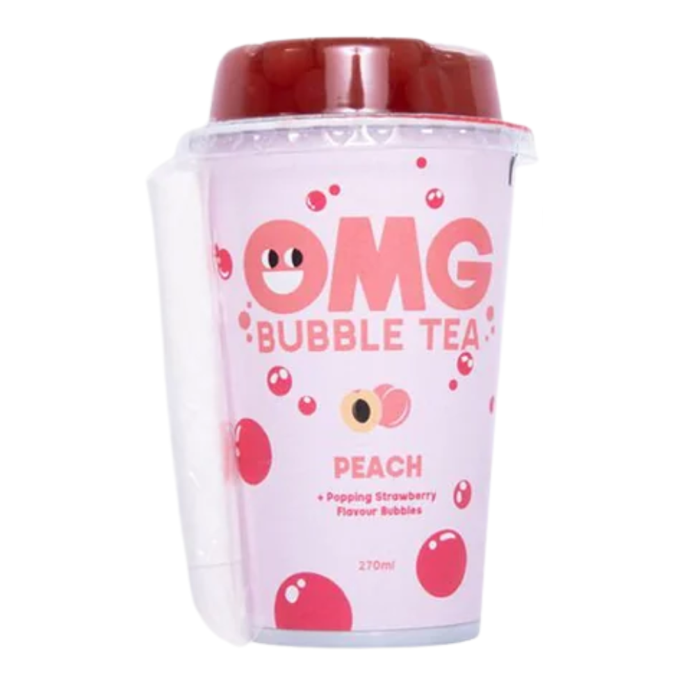 OMG Bubble Tea Peach and Strawberry 10 x 270ml