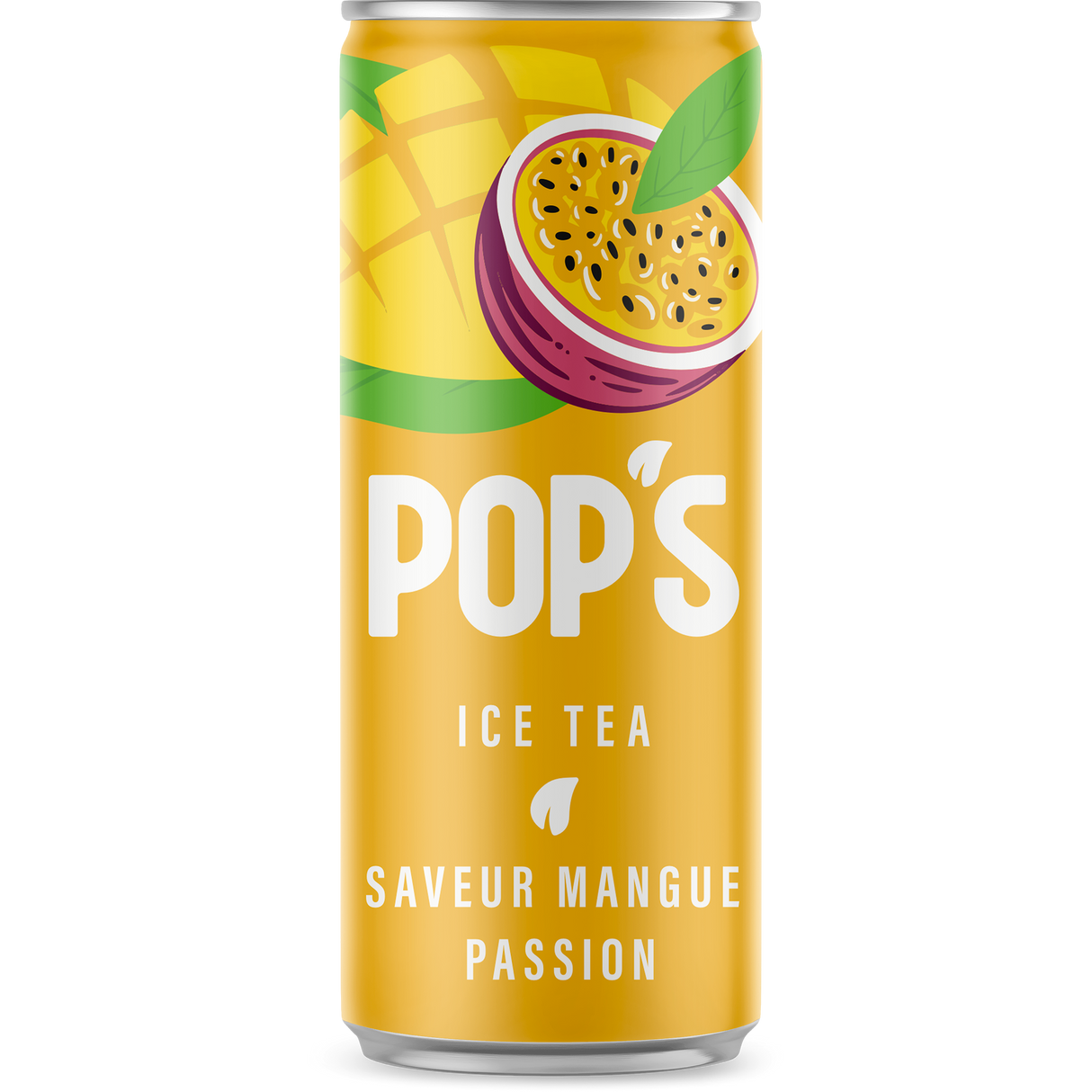 Pop's Ice Tea Mango Passion Fruit Can 24 x 330ml