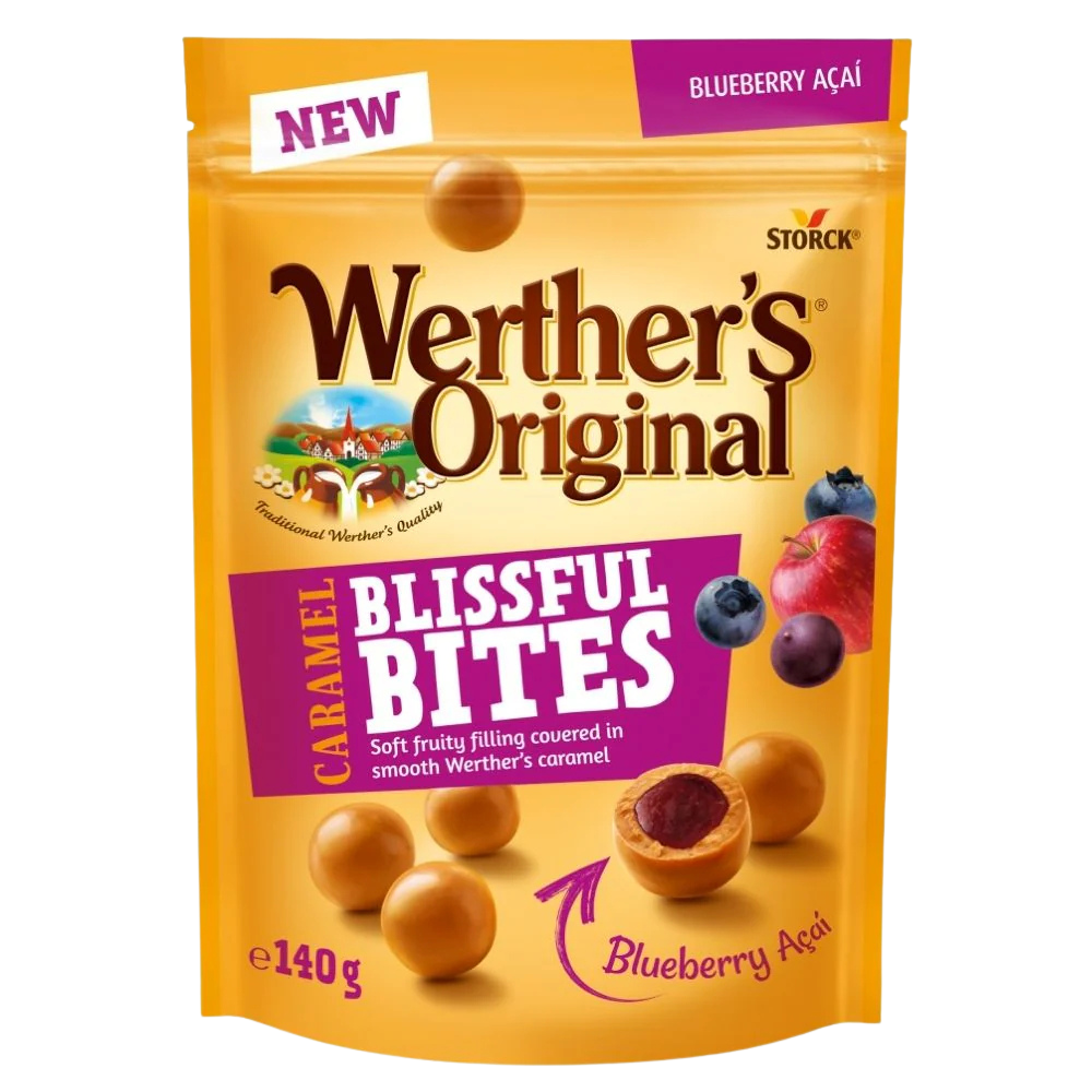 Werther's Original Blissful Caramel Bites Blueberry Açai 16 x 140g