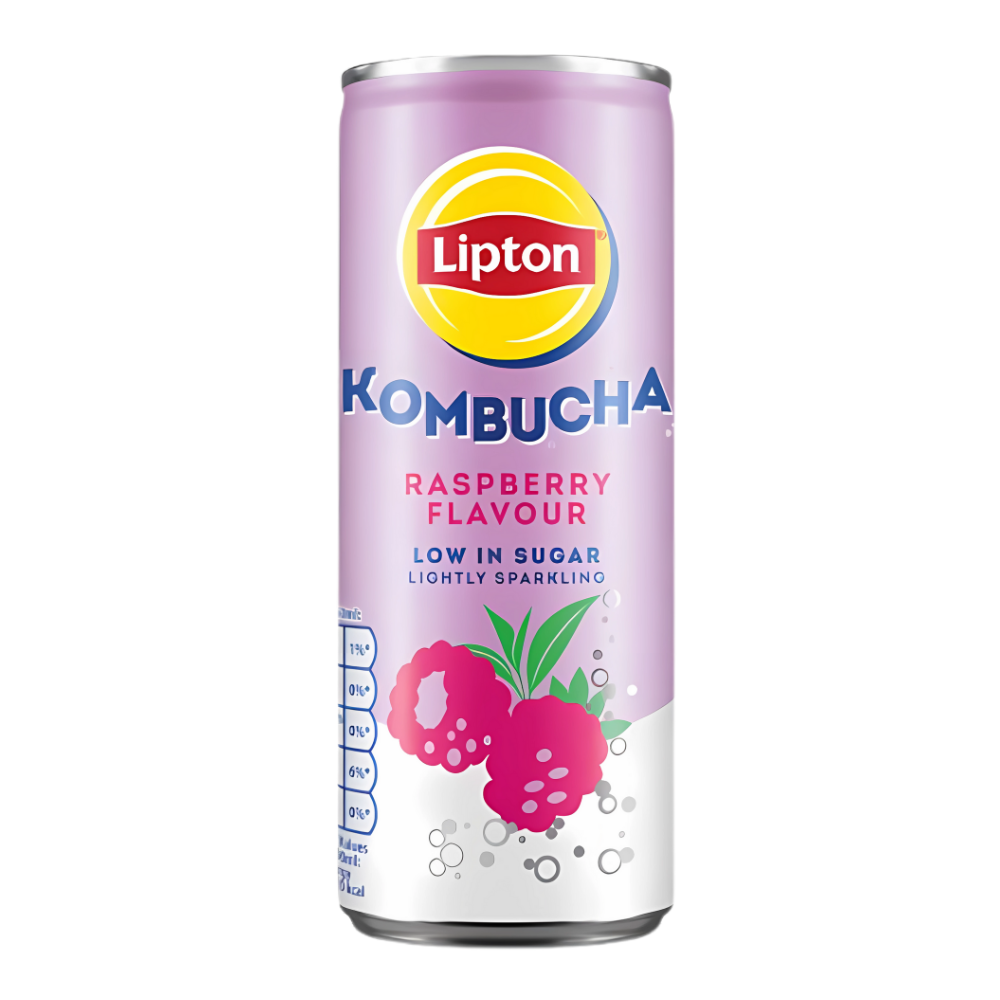 Lipton Kombucha Raspberry 12 x 250ml DDM 2026-04