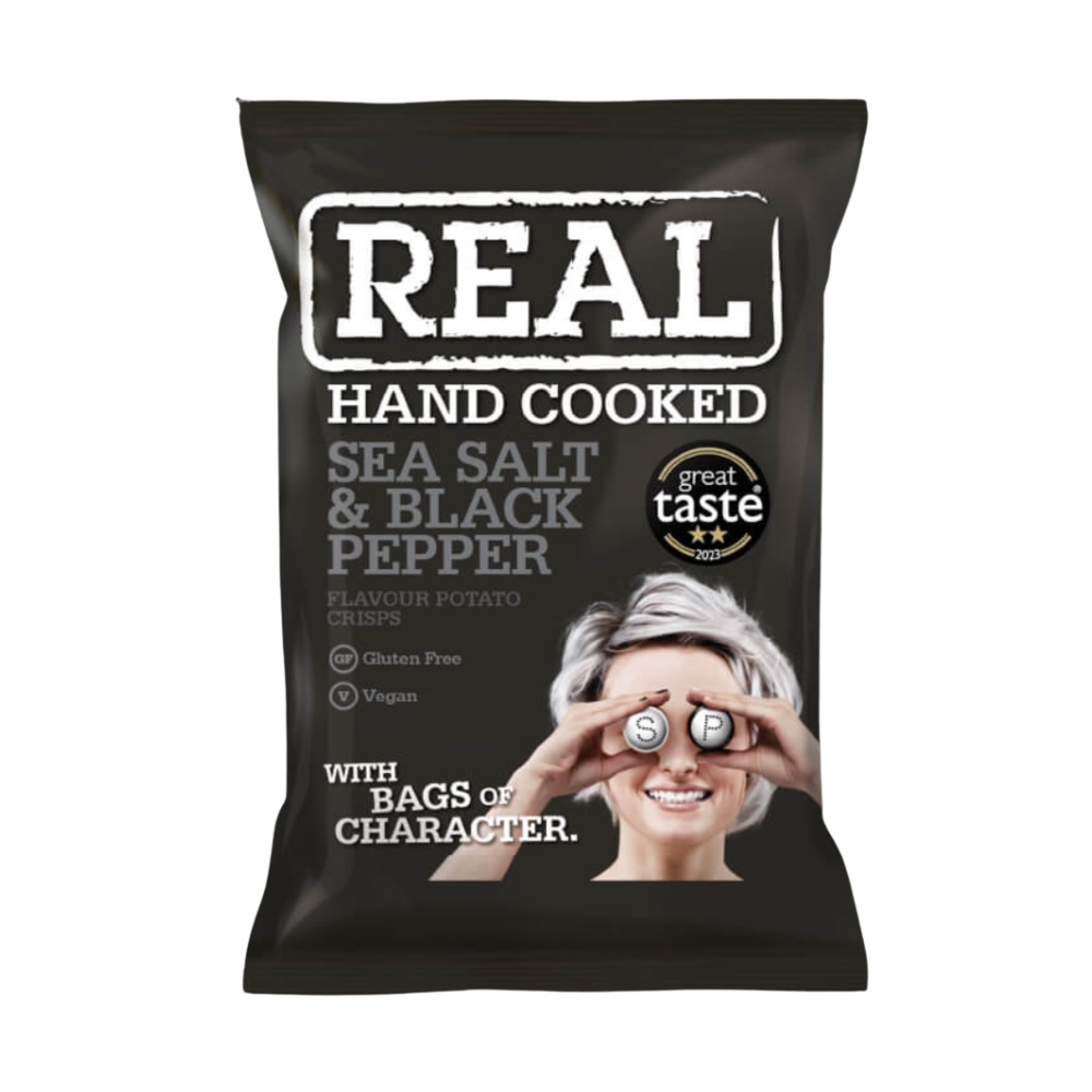 Real Crisp Sea Salt & Black Pepper 24 x 35g