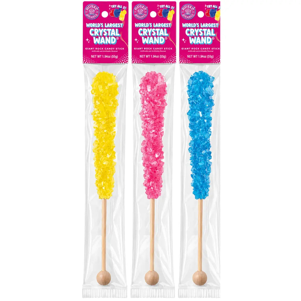 Roses Brands Candy Crystal Wands 18 x 22g