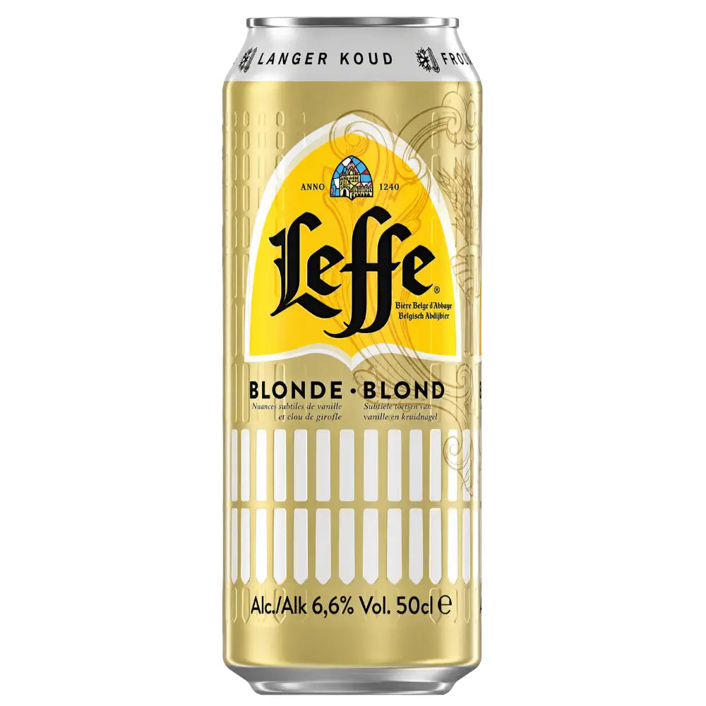 Leffe Blonde Cold Grip Cans 6,6% Alcohol 24 x 500ml