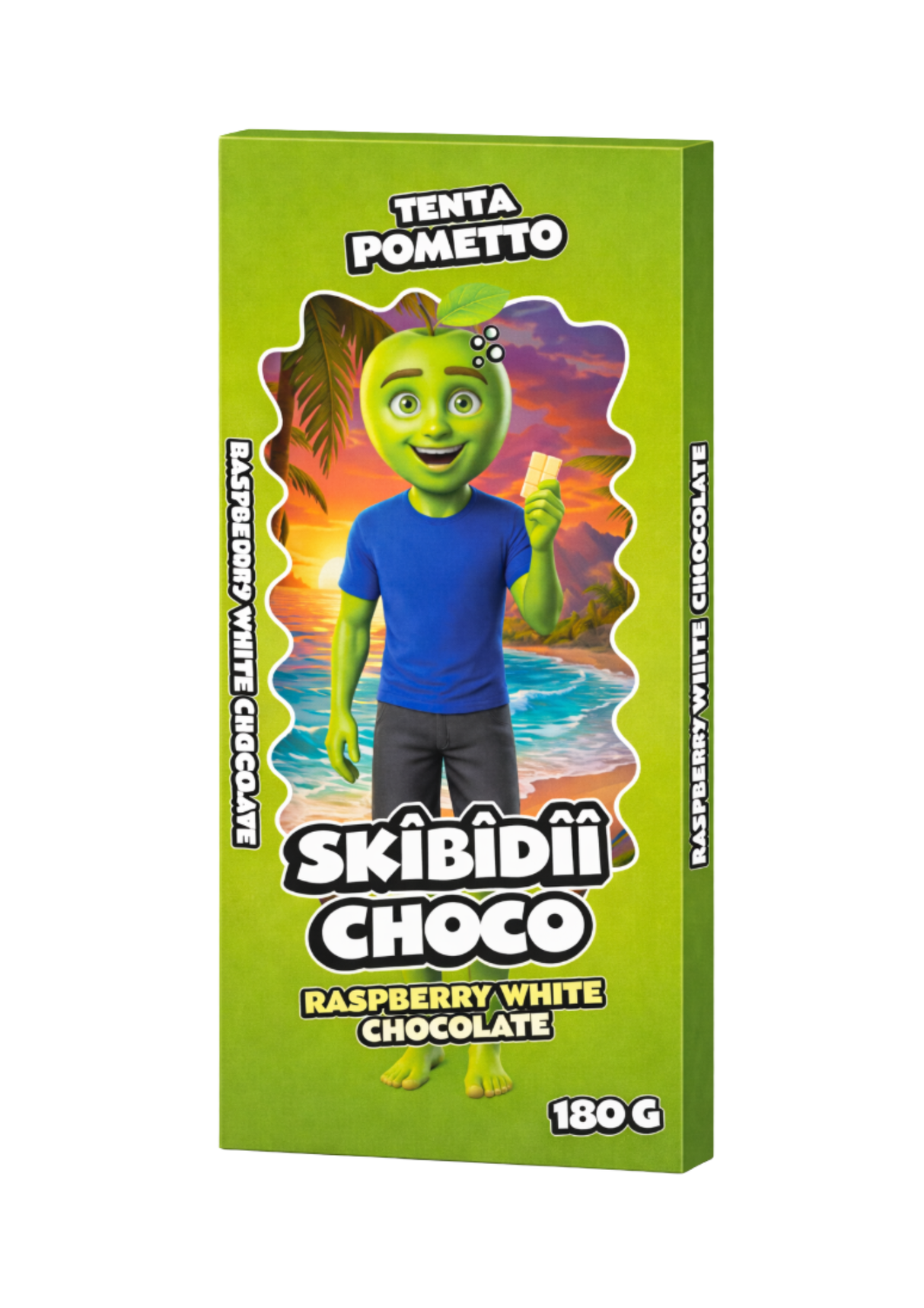 Skibidii Choco Tenta Pometto Raspberry White Chocolate 10 x 180g