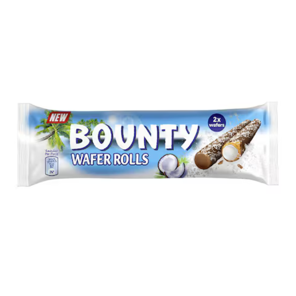 Bounty Wafer Rolls 12 x 22.5g DDM 2026-10