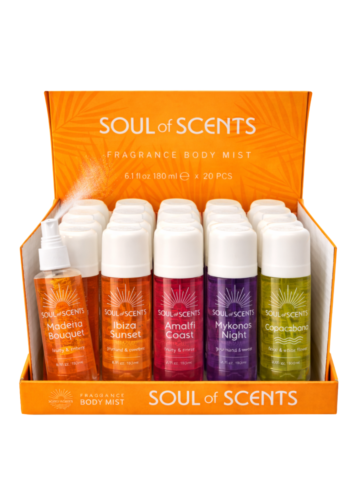 Soul Of Scents Fragrance Body Mist 20 x 180ml