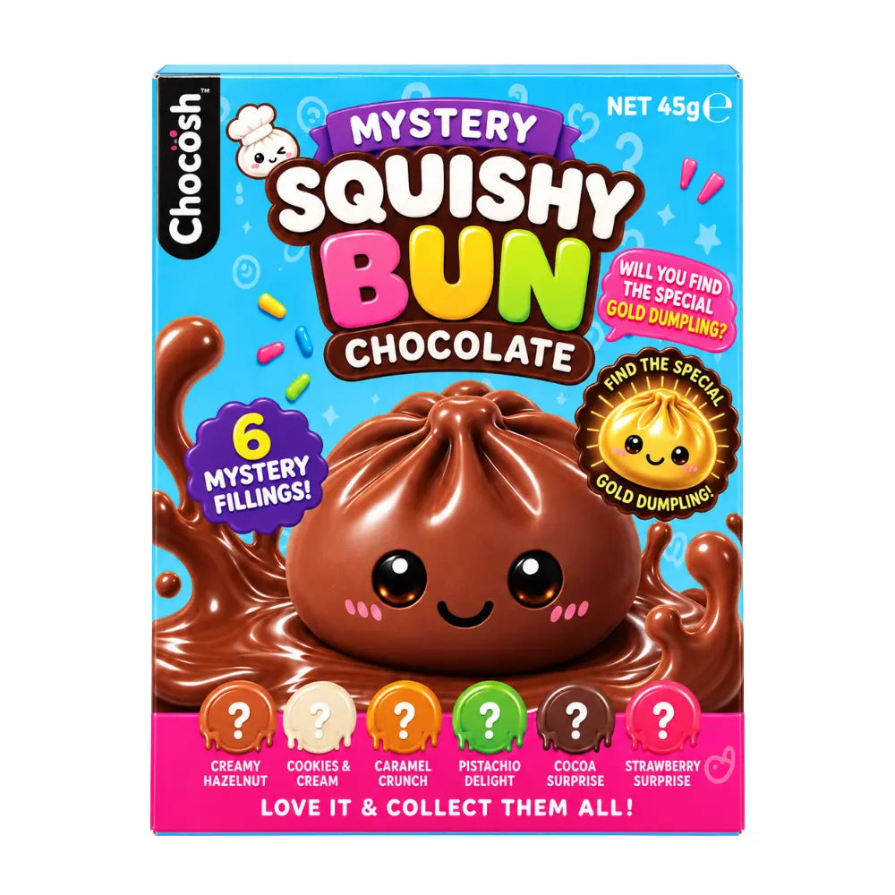 Chocoosh Squishy Bun Mystery Chocolate 12 x 45g