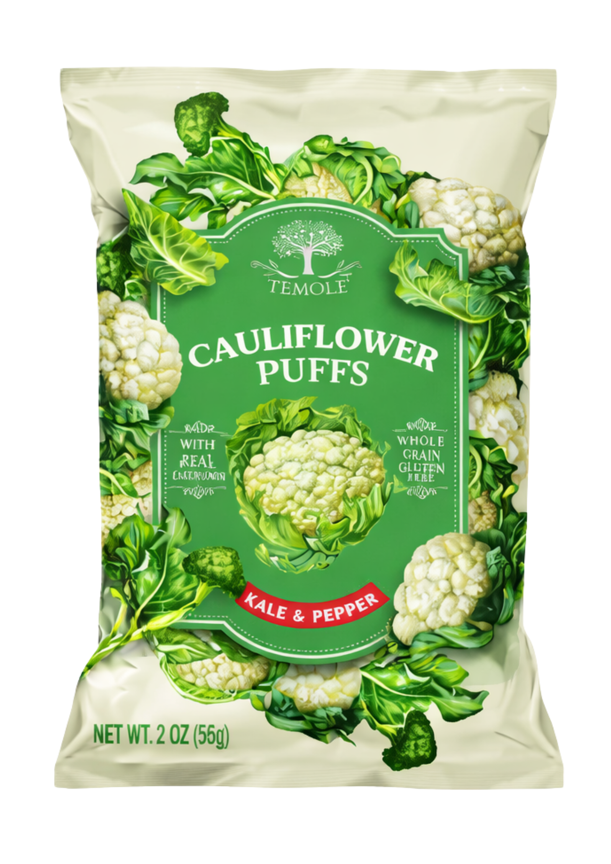 Temole Cauliflower Puffs Kale N' Pepper 24 x 56g