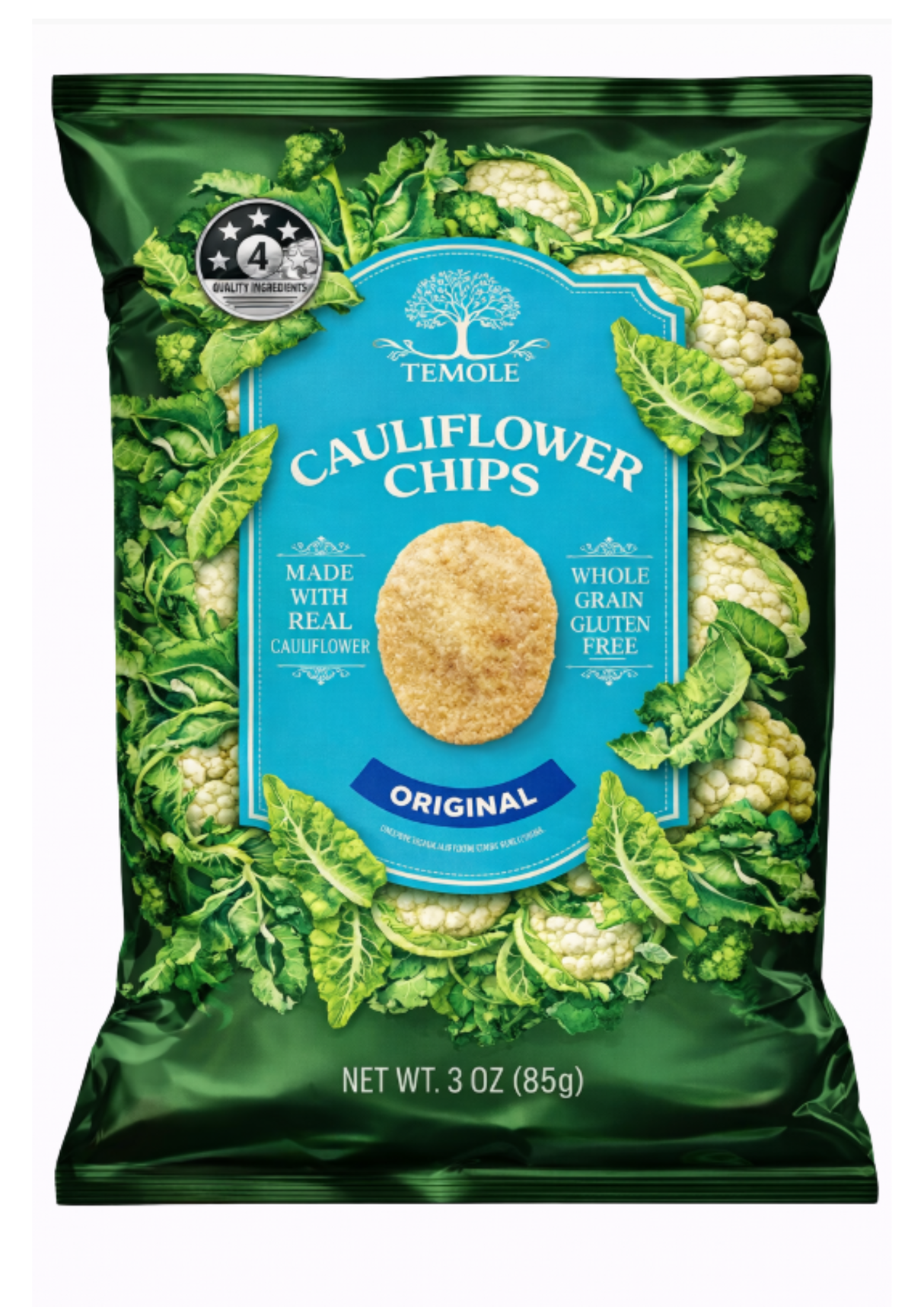 Temole Bloemkoolchips Naturel 24 x 50g