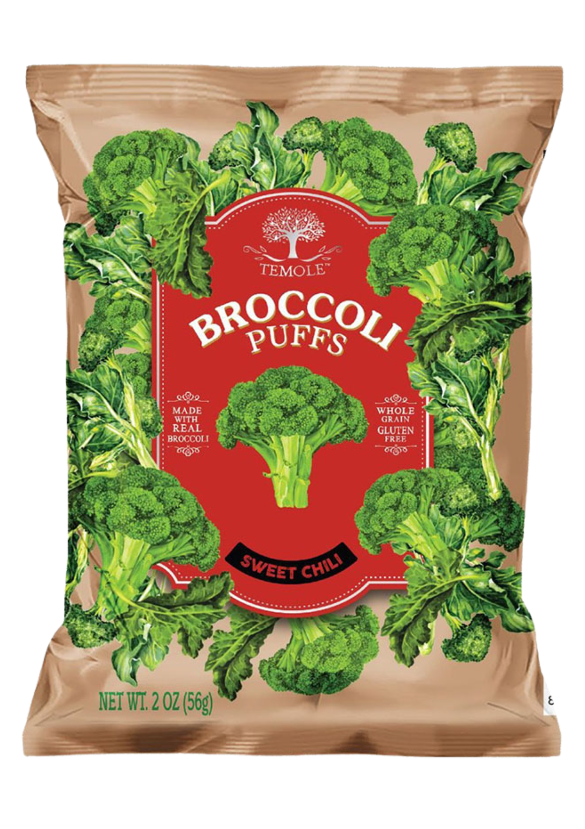 Temole Brocolli Puffs Sweet Chili 24 x 56g DDM 2026-12