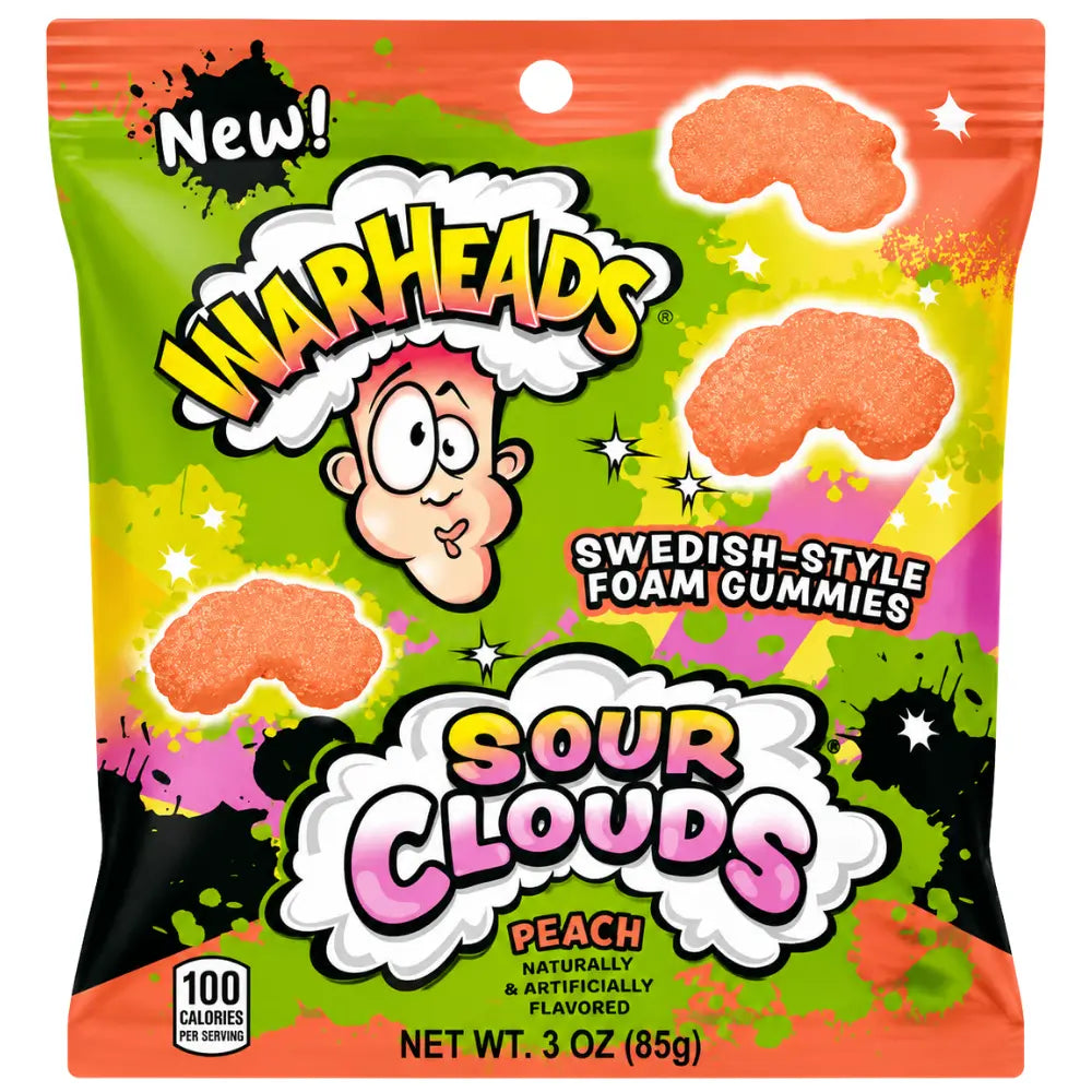 Warheads Sour Clouds Peach 12 x 85g