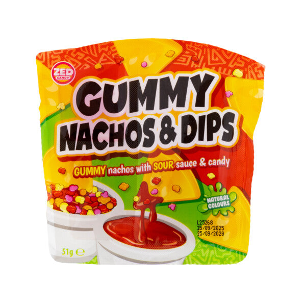 Zed Candy Gummy Nachos & Dips 12 x 51g