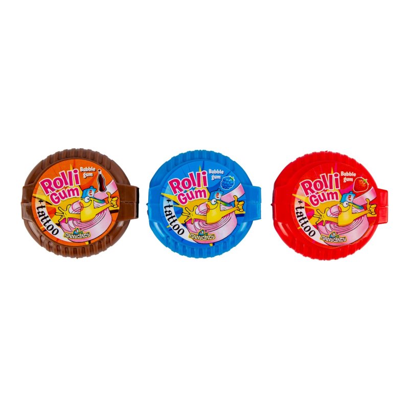 Funny Candy Rolli Gum 3 Pack 30 x 15g