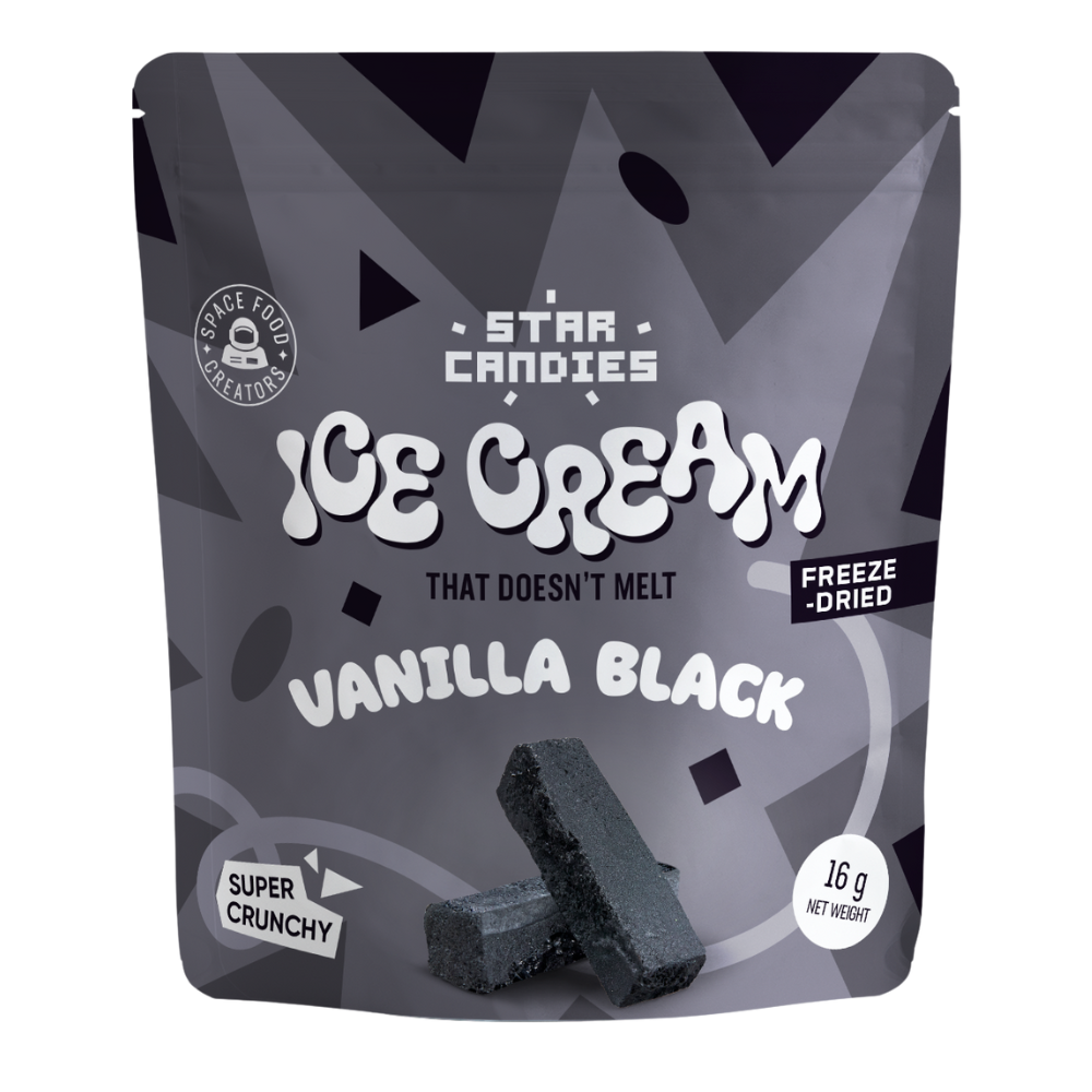 Star Candies Freeze-Dried Ice Cream Black Vanilla 7 x 16g