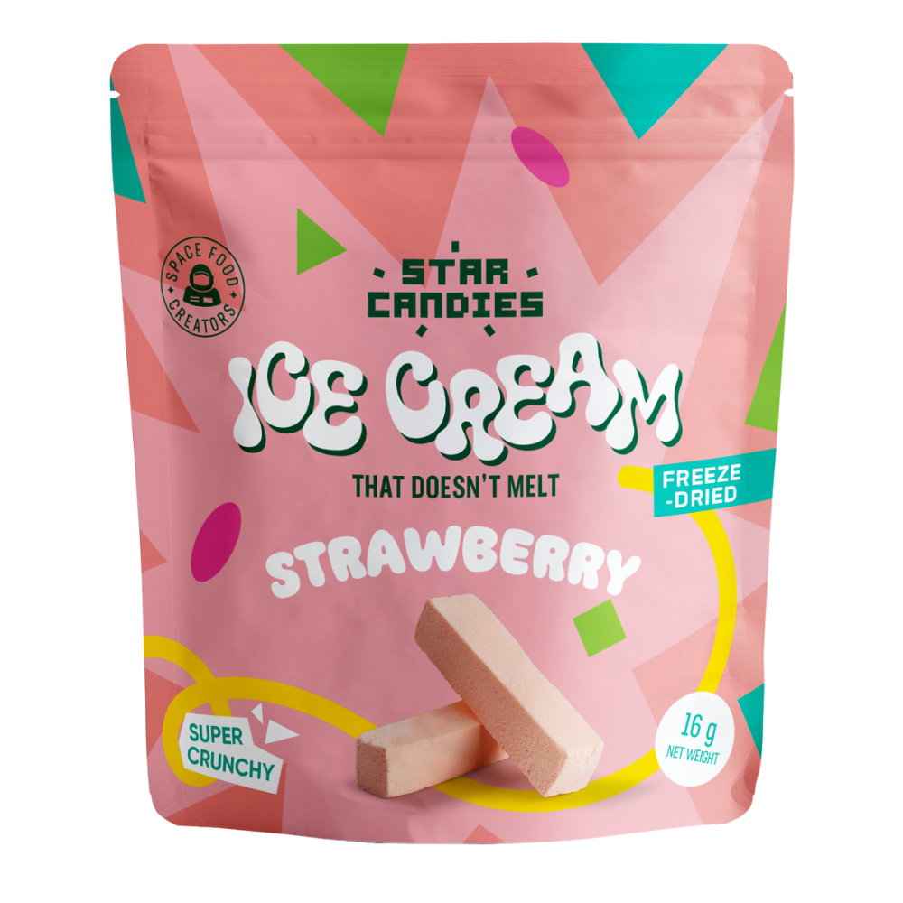 Star Candies Freeze-Dried Ice Cream Strawberry 7 x 16g
