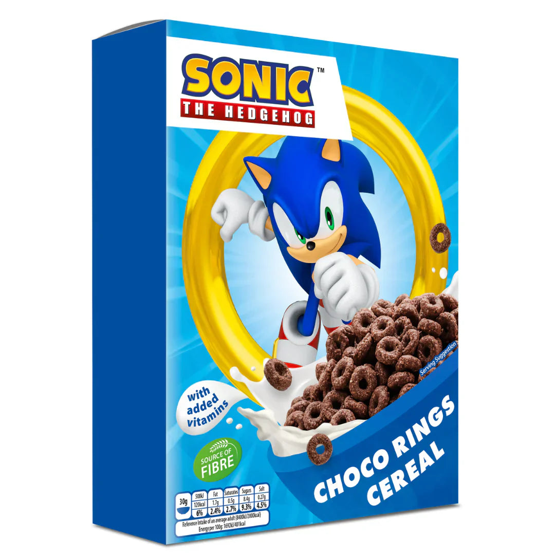 Sonic Choco Rings Cereal 12 x 350g DDM 2025-11